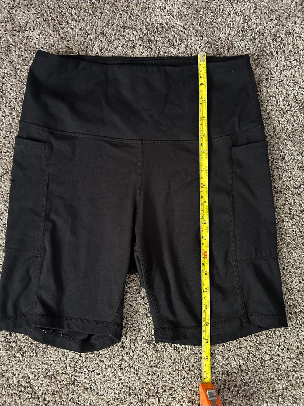 Jockey Black High-Rise Bike Shorts with Side Pockets